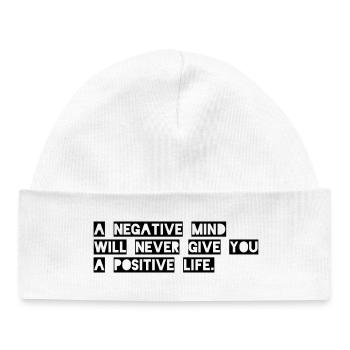 Dicton motivant - Bonnet bébé bio - blanc - Devant