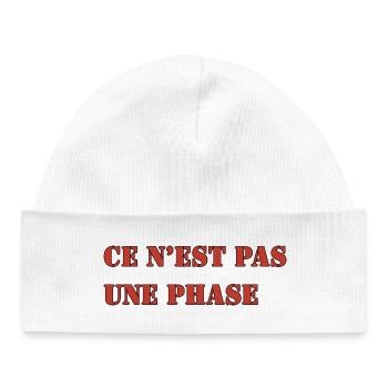 ES IST KEINE PHASE - Baby Organic Mütze - Weiß - Vorne