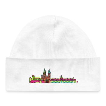 Skyline der Stadt Krakau, Schloss Wawel, Moderne Kunst - Baby Organic Mütze - Weiß - Vorne