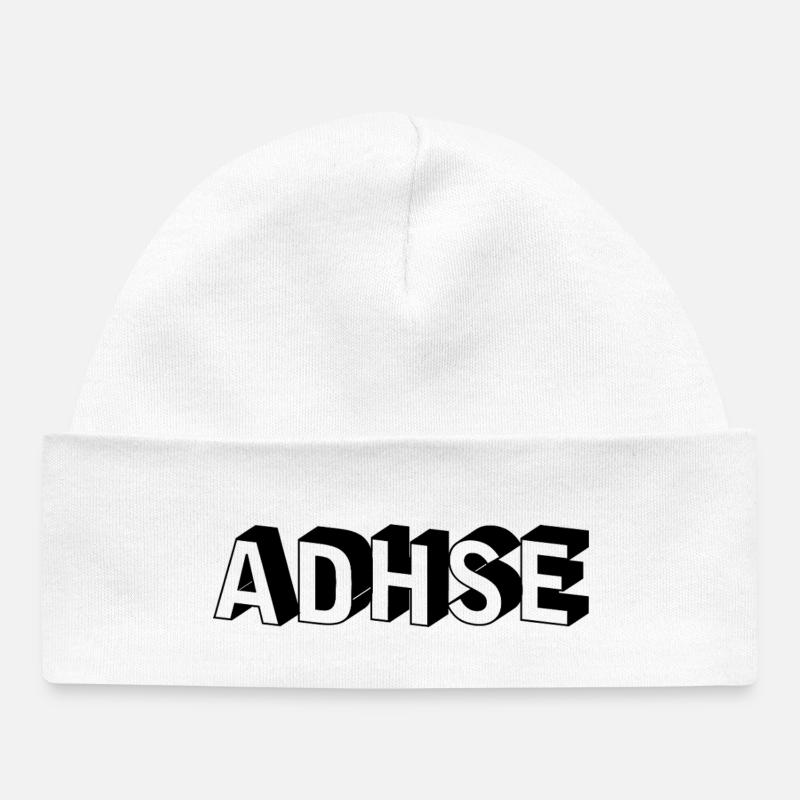ADHD - Baby Organic Beanie - white