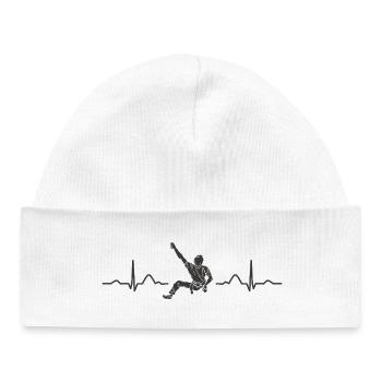 Boulderer heartbeat Bouldering Bouldering - Baby Organic Beanie - white - Front