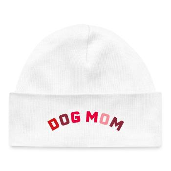 DOG MOM  - Baby Organic Mütze - Weiß - Vorne