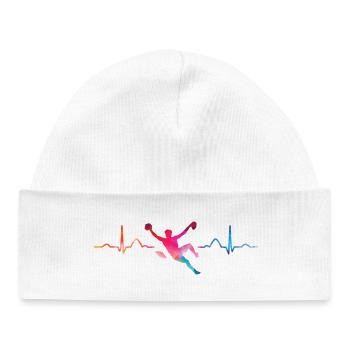 Boulderer heartbeat Bouldering Bouldering - Baby Organic Beanie - white - Front