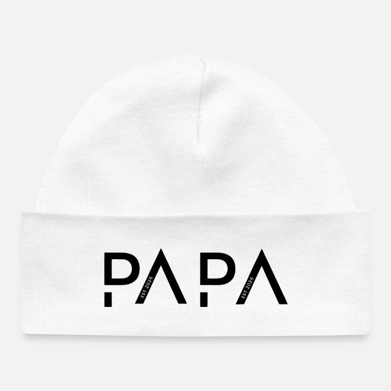 Papa depuis 2026 - Bonnet bébé bio - blanc