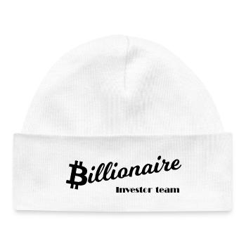 Bitcoin Silhouette Noir - Baby Organic Mütze - Weiß - Vorne