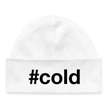 COLD hashtag kalt - Baby Organic Mütze - Weiß - Vorne