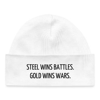 Quote / Gaming / Geek / Gamer / Computer / Game - Baby Organic Beanie - white - Front