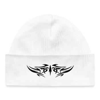 Grand ornement tribal en tatouage. - Bonnet bébé bio - blanc - Devant