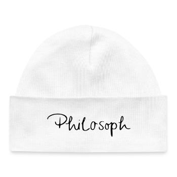 philosophe - Bonnet bébé bio - blanc - Devant