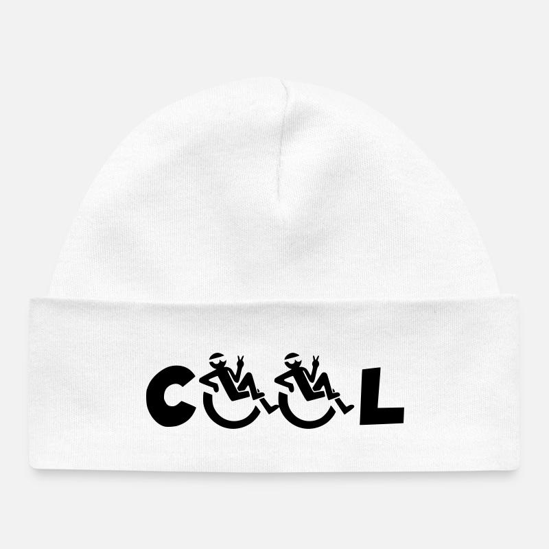 Utilisateur de fauteuil roulant cool, Utilisateur de fauteuil roulant cool * - Bonnet bébé bio - blanc