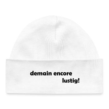 demain encore lustig - Baby Organic Mütze - Weiß - Vorne