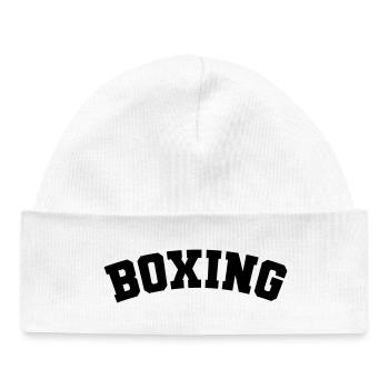 Boxing simple design lettering - Baby Organic Beanie - white - Front