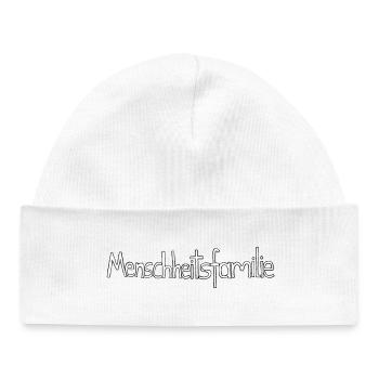 Menschheitsfamilie - Baby Organic Mütze - Weiß - Vorne