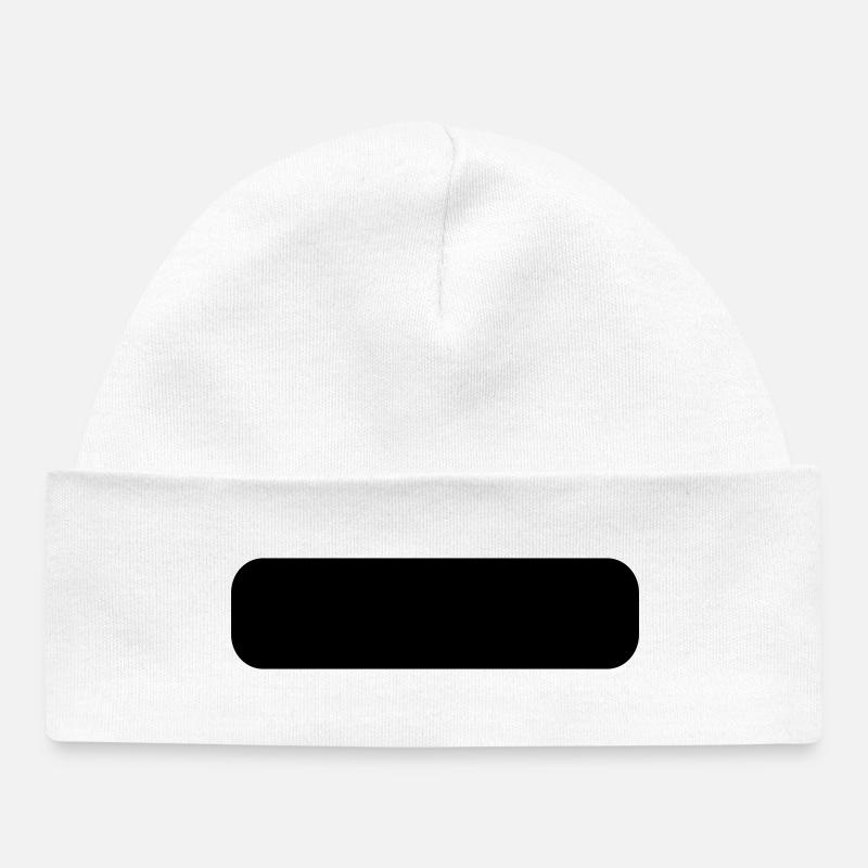 Rectangle arrondi - Bonnet bébé bio - blanc