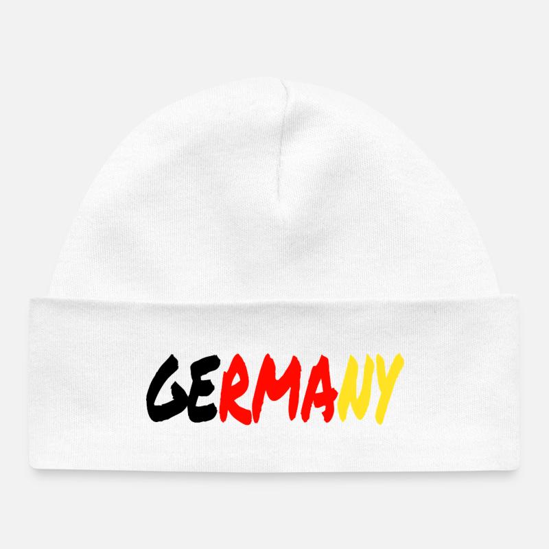 GERMANY Gradient Pinsel-Look - Baby Organic Mütze - Weiß