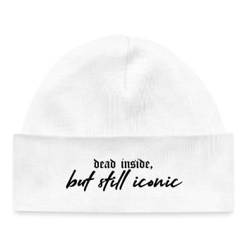 Dead Inside, Still Iconic – Dark & Stylish - Baby Organic Beanie - white - Front