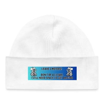 Bumper sticker of a wheelchair clown # - Baby Organic Beanie - white - Front