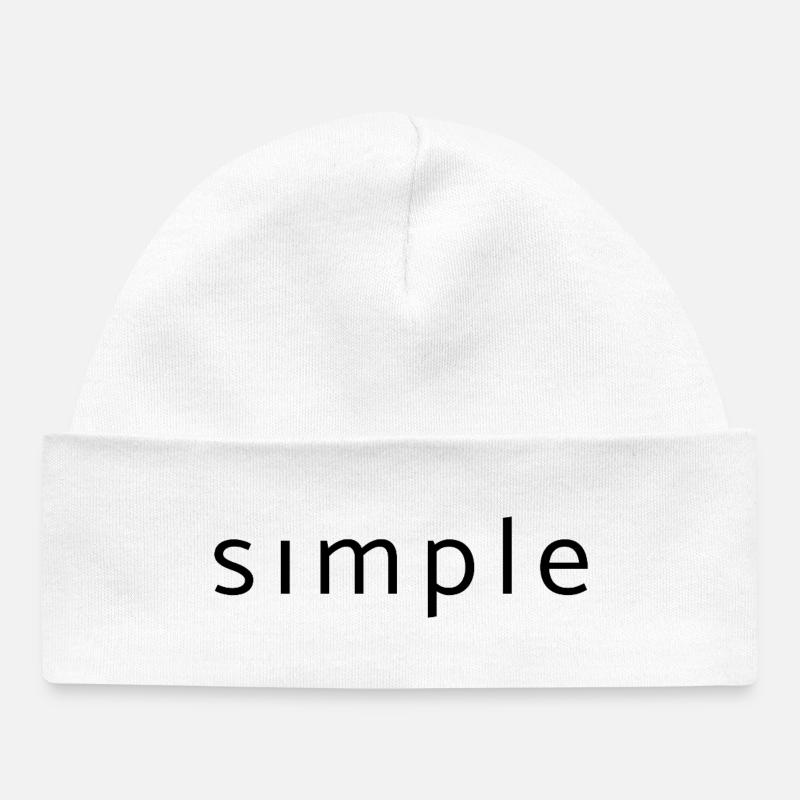 simple - Bonnet bébé bio - blanc