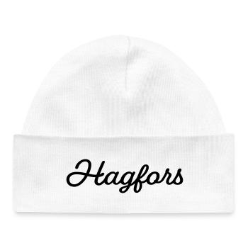 Hagfors noir - Bonnet bébé bio - blanc - Devant