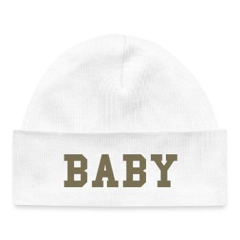 BABY – College Style Statement - Baby Organic Beanie - white - Front