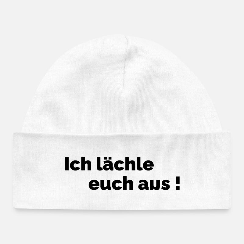 Ich laechle euch aus - Baby Organic Mütze - Weiß
