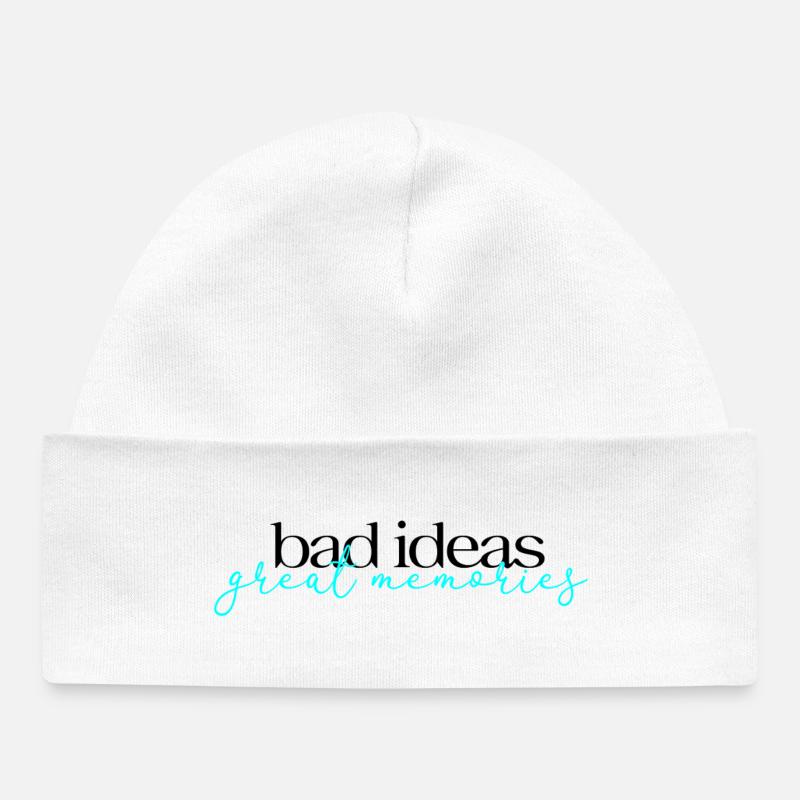 Mauvaises idées, bons souvenirs - Bonnet bébé bio - blanc