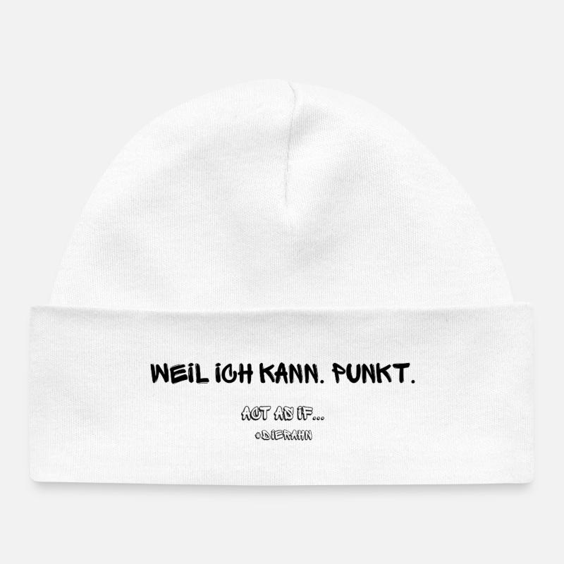 Agir comme si des motivationsdesign - Bonnet bébé bio - blanc
