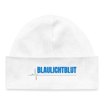 Blue Light Blood – Pride, Team Spirit and Passion - Baby Organic Beanie - white - Front