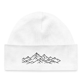 Paysage montagneux Montagnes - Bonnet bébé bio - blanc - Devant