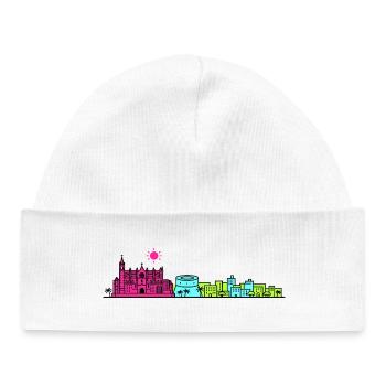 Palma de Mallorca City Skyline Cathedral Line Art - Baby Organic Beanie - white - Front