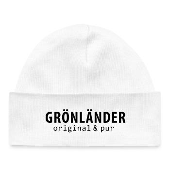 GREENLANDER – Original & PURE - Baby Organic Beanie - white - Front