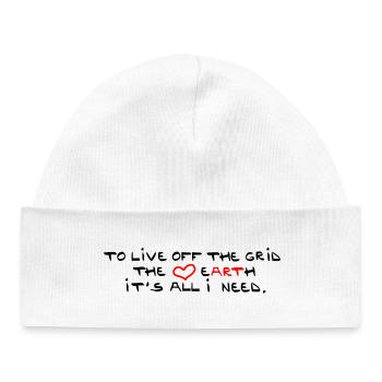 off the grid - Baby Organic Beanie - white - Front