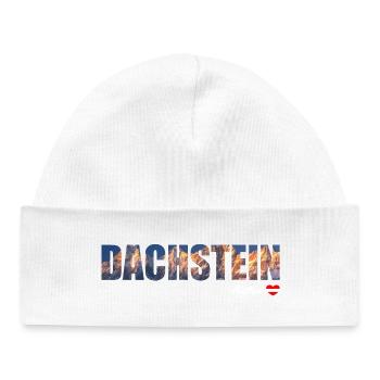 Dachstein Ramsau Österreich Schriftzug - Baby Organic Mütze - Weiß - Vorne