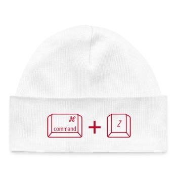Command + Z - Baby Organic Mütze - Weiß - Vorne