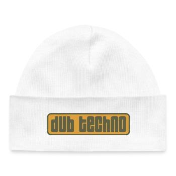 Dub Techno Retro Emblem - Baby Organic Beanie - white - Front