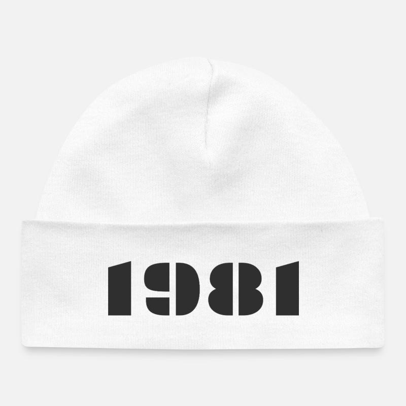 1981 - Baby Organic Beanie - white