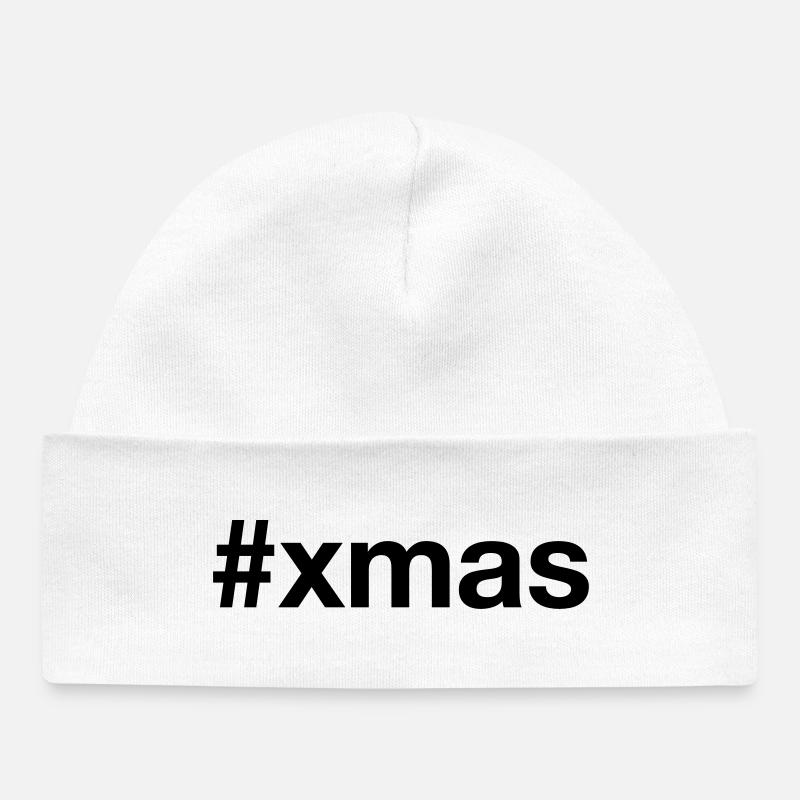 Noël Noël Weihnachten - Bonnet bébé bio - blanc