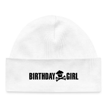 Birthday girl - Baby Organic Beanie - white - Front