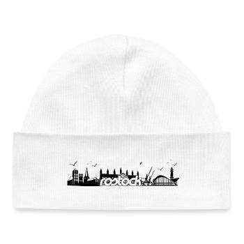 Rostock silhouette - design - Baby Organic Beanie - white - Front