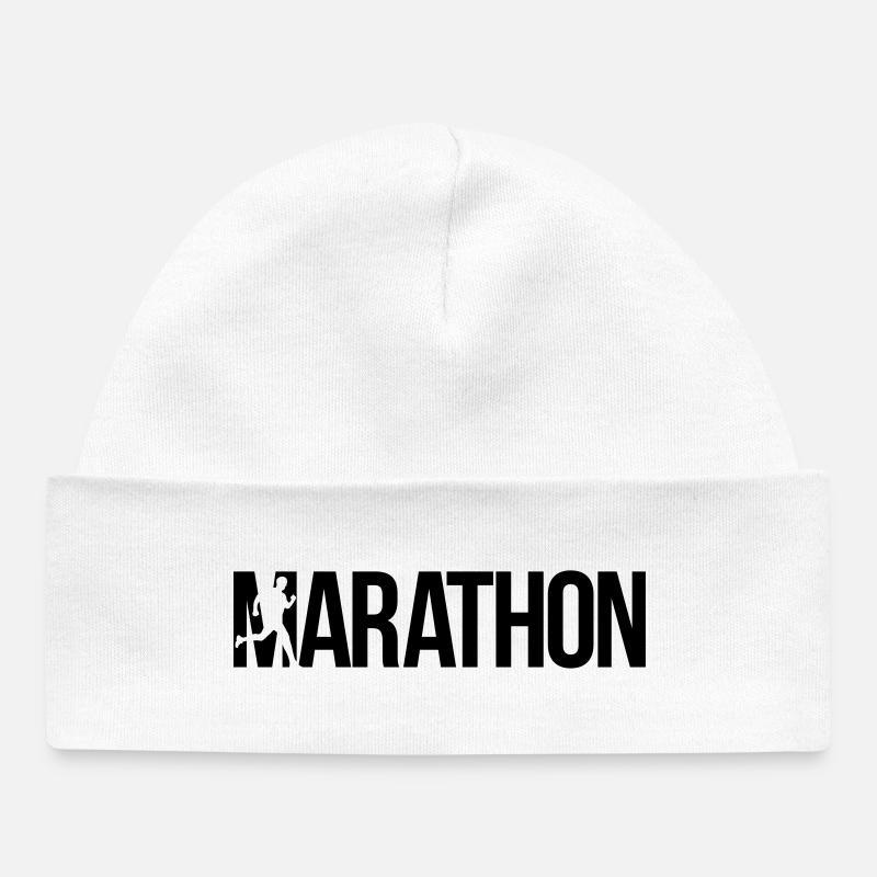 marathon - Baby Organic Beanie - white