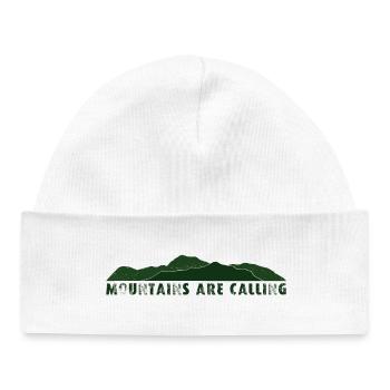 Mountains are Calling - Baby Organic Mütze - Weiß - Vorne