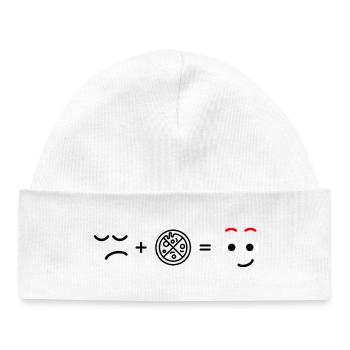 Regard de minuit aux yeux écarquillés - Bonnet bébé bio - blanc - Devant