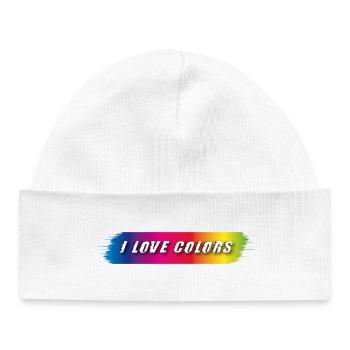 j’adore les couleurs - Bonnet bébé bio - blanc - Devant