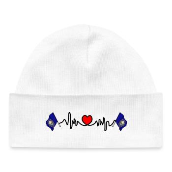 Heart rate cardio for New Hampshire - Baby Organic Beanie - white - Front