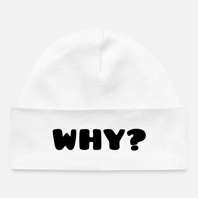 POURQUOI? - Bonnet bébé bio - blanc