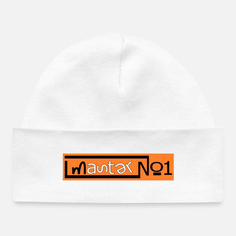 Maître numéro un - Bonnet bébé bio - blanc