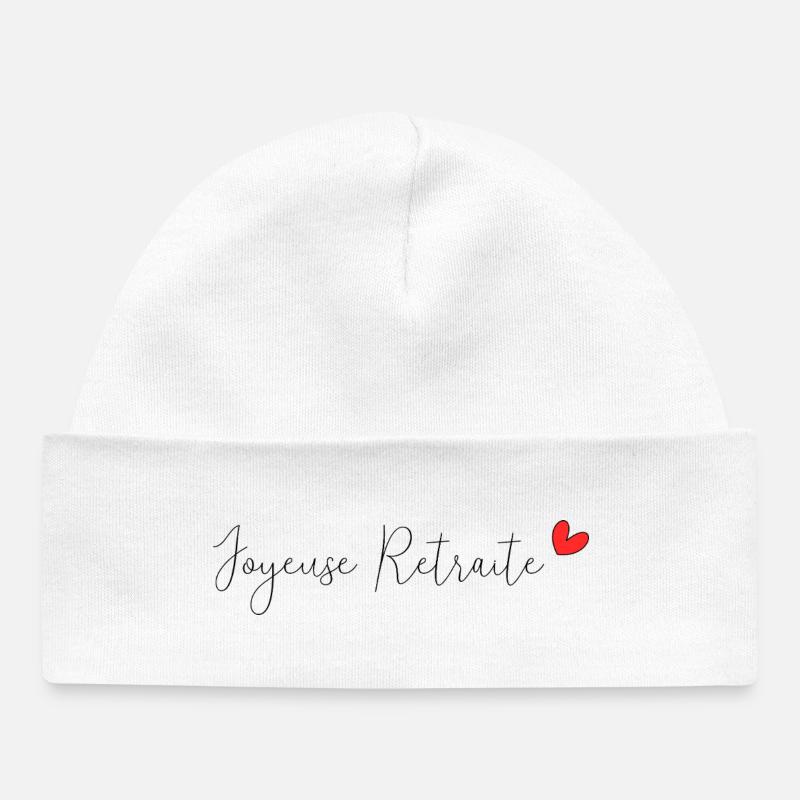 RETRAITE. RETRAITE. RETRAITEE. RETRAITE - Bonnet bébé bio - blanc