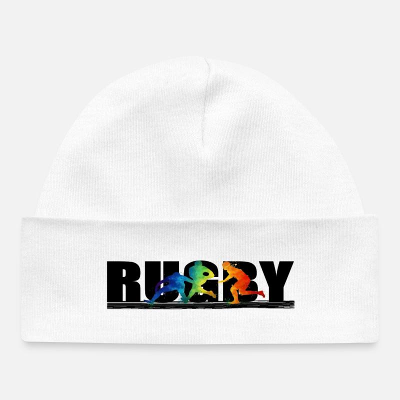 Rugby - Bonnet bébé bio - blanc