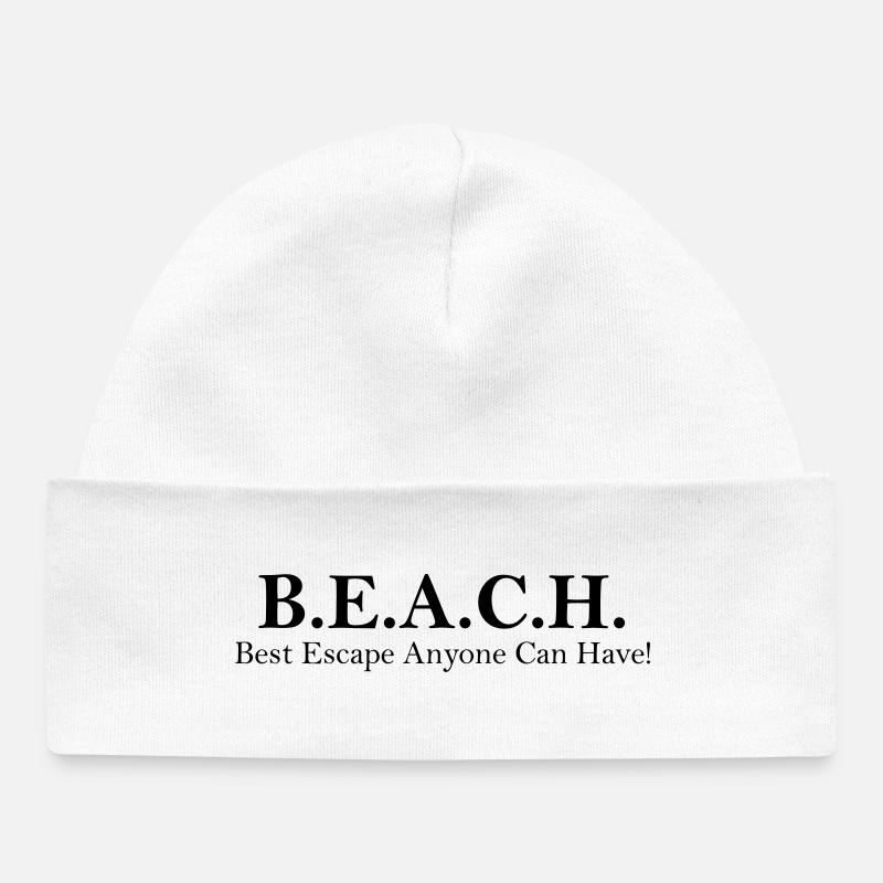 Beach_Escape - Bonnet bébé bio - blanc