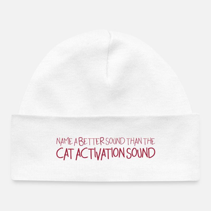 catactivation - Baby Organic Beanie - white